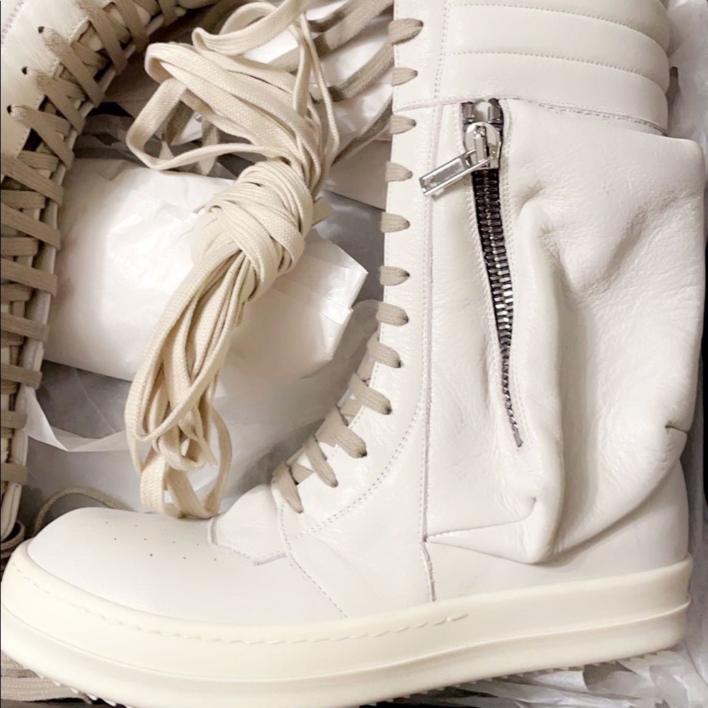 Pearl Grey Rick Owens Boots